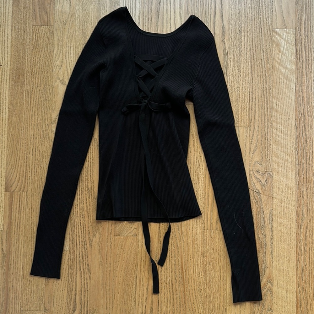♻️DONATED DEC. 2023♻️ 
Tibi backless ballerina tie top size Small
